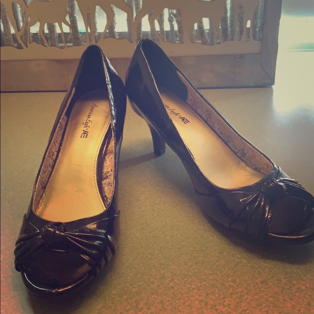 Black short heels